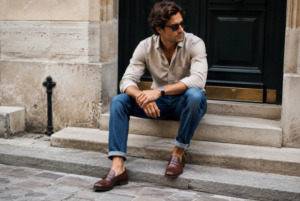 chaussures à boucles pour homme