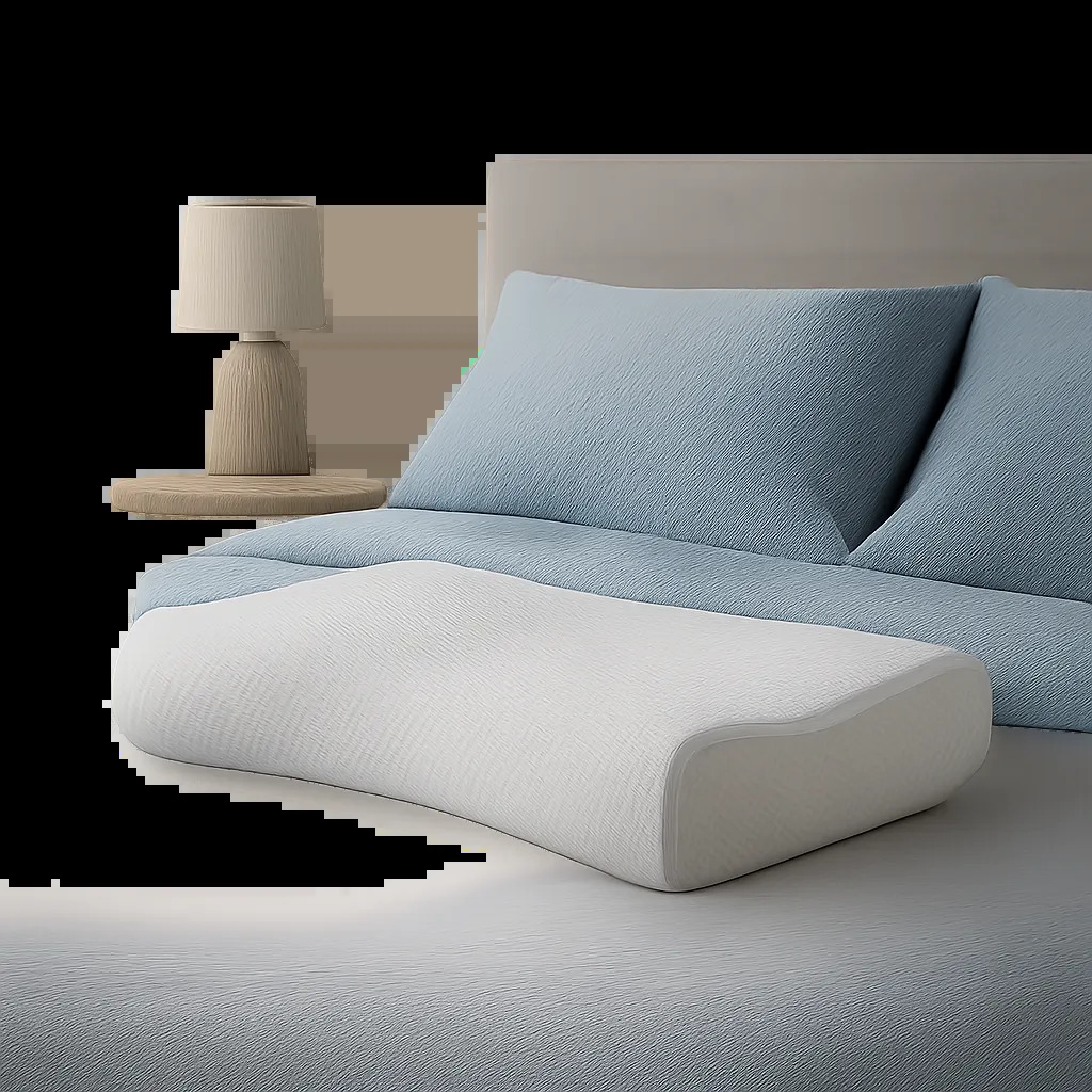 Une scène premium met en avant un matelas hybride dans une chambre moderne et apaisante. L’image suggère le compromis entre confort progressif, maintien stable et sensation de fraîcheur.